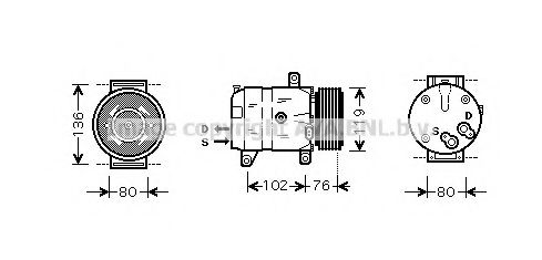 RTK069 AVA+QUALITY+COOLING Compressor, air conditioning