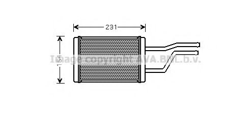 TO6326 AVA+QUALITY+COOLING Heat Exchanger, interior heating