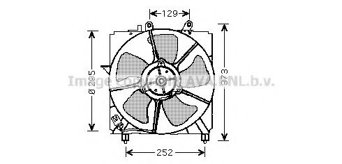 TO7518 AVA+QUALITY+COOLING Fan, radiator