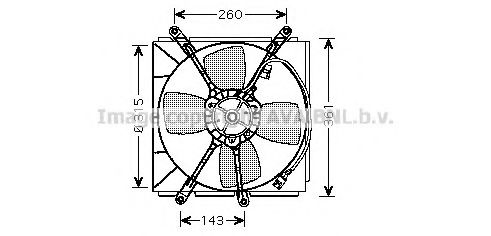 TO7522 AVA+QUALITY+COOLING Fan, radiator