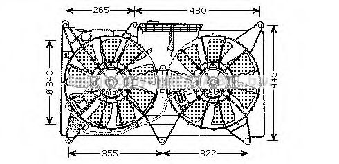 TO7532 AVA+QUALITY+COOLING Fan, radiator