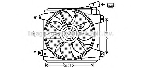 TO7554 AVA+QUALITY+COOLING Fan, radiator