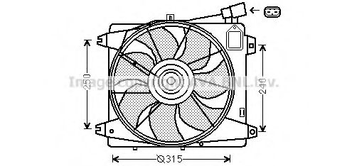 TO7555 AVA+QUALITY+COOLING Cooling System Fan, radiator