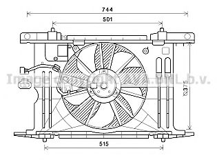 TO7673 AVA+QUALITY+COOLING Cooling System Fan, radiator