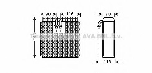 TOV385 AVA+QUALITY+COOLING Evaporator, air conditioning