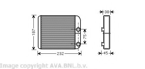 VO6129 AVA+QUALITY+COOLING Heat Exchanger, interior heating