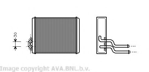VOA6084 AVA+QUALITY+COOLING Heating / Ventilation Heat Exchanger, interior heating