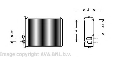 VOA6085 AVA+QUALITY+COOLING Heat Exchanger, interior heating