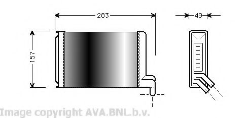 VW6067 AVA+QUALITY+COOLING Heat Exchanger, interior heating