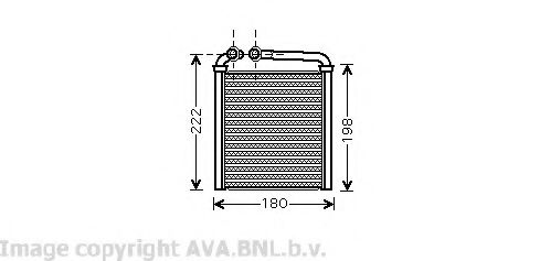 VW6256 AVA+QUALITY+COOLING Heat Exchanger, interior heating