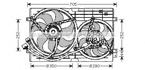 VW7508 AVA+QUALITY+COOLING Cooling System Fan, radiator