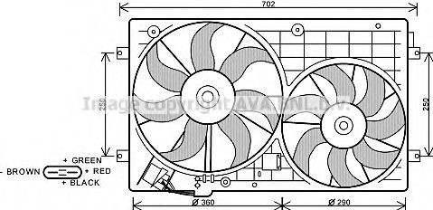 VW7528 AVA+QUALITY+COOLING Cooling System Fan, radiator