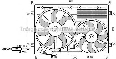 VW7529 AVA+QUALITY+COOLING Fan, radiator