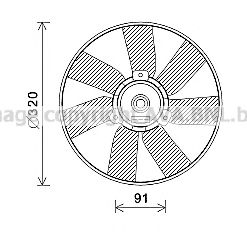 VW7538 AVA+QUALITY+COOLING Cooling System Fan, radiator