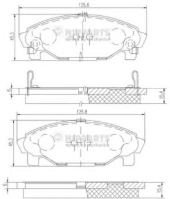 J3606011 NIPPARTS Brake System Brake Pad Set, disc brake