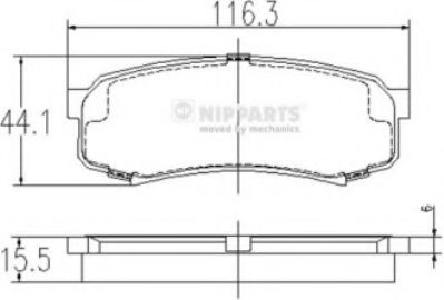 J3612010 NIPPARTS Brake System Brake Pad Set, disc brake
