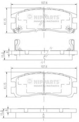 J3615003 NIPPARTS Brake Pad Set, disc brake