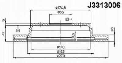 J3313006 NIPPARTS Тормозная система Тормозной диск