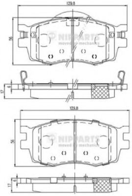 J3600542 NIPPARTS Brake System Brake Pad Set, disc brake