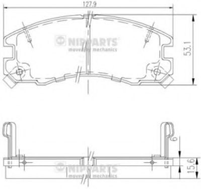 J3602049 NIPPARTS Brake System Brake Pad Set, disc brake