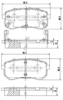 J3610307 NIPPARTS Brake System Brake Pad Set, disc brake