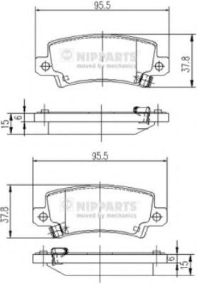 J3612025 NIPPARTS Brake Pad Set, disc brake