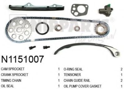 N1151007 NIPPARTS Engine Timing Control Timing Chain Kit