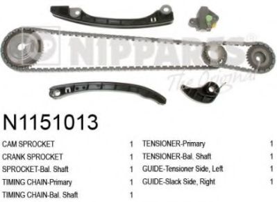 N1151013 NIPPARTS Engine Timing Control Timing Chain Kit