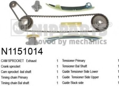 N1151014 NIPPARTS Engine Timing Control Timing Chain Kit