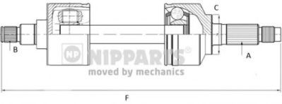 N2800500 NIPPARTS Joint Kit, drive shaft