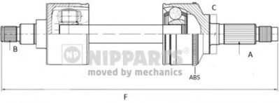 N2802003 NIPPARTS Joint Kit, drive shaft