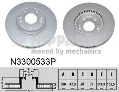 N3300533P NIPPARTS Brake System Brake Disc