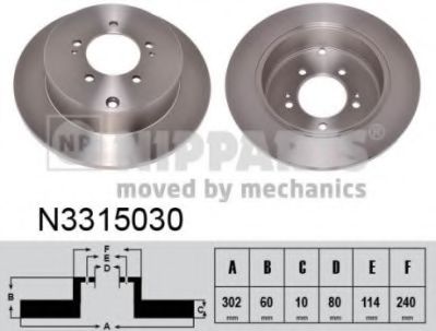 N3315030 NIPPARTS Brake System Brake Disc