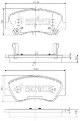 N3600546 NIPPARTS Brake Pad Set, disc brake