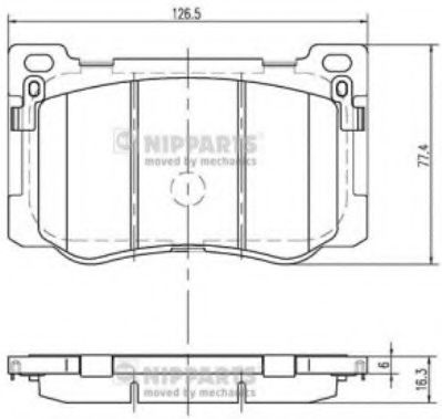 N3600549 NIPPARTS Brake Pad Set, disc brake
