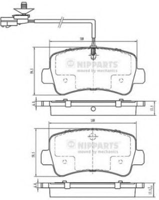N3611057 NIPPARTS Brake System Brake Pad Set, disc brake
