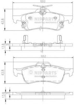 N3612036 NIPPARTS Brake System Brake Pad Set, disc brake