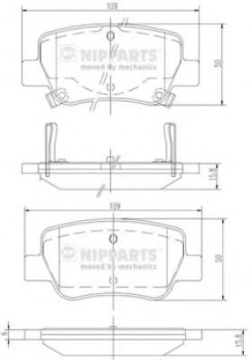 N3612042 NIPPARTS Brake Pad Set, disc brake
