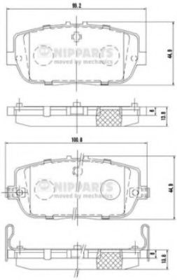 N3613021 NIPPARTS Brake Pad Set, disc brake
