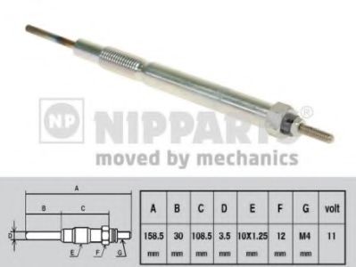 N5713012 NIPPARTS Glow Ignition System Glow Plug