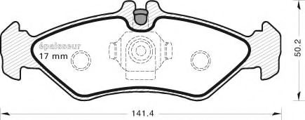 411 MGA Brake Pad Set, disc brake