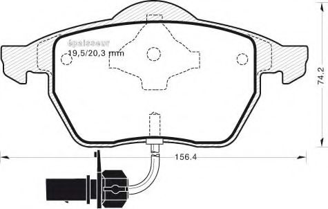 589 MGA Brake Pad Set, disc brake