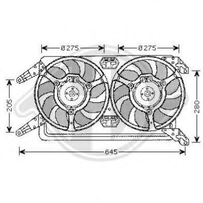 3041401 DIEDERICHS Cooling System Radiator, engine cooling