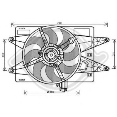 3485112 DIEDERICHS Cooling System Fan, radiator