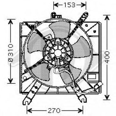 6540101 DIEDERICHS Fan, A/C condenser