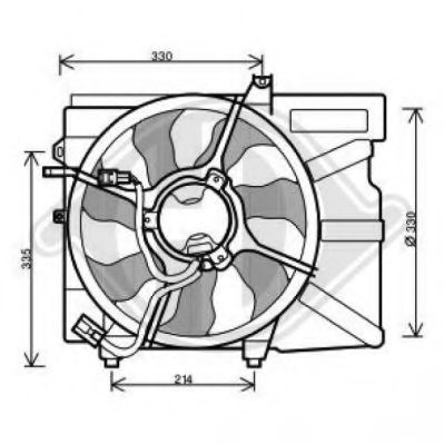 6805201 DIEDERICHS Cooling System Fan, radiator