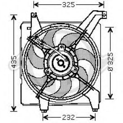 6843101 DIEDERICHS Cooling System Fan, radiator