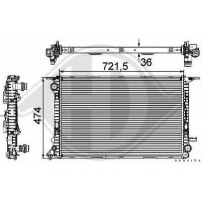 8101807 DIEDERICHS Radiator, engine cooling