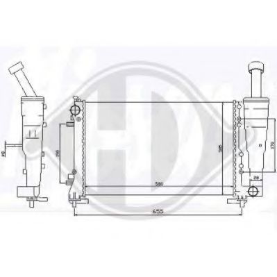 8345407 DIEDERICHS Cooling System Radiator, engine cooling