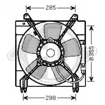 8691209 DIEDERICHS Fan, radiator